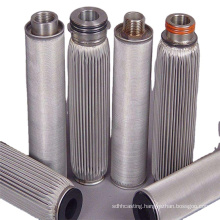 SS 316 sintered liquid filter element with flange
